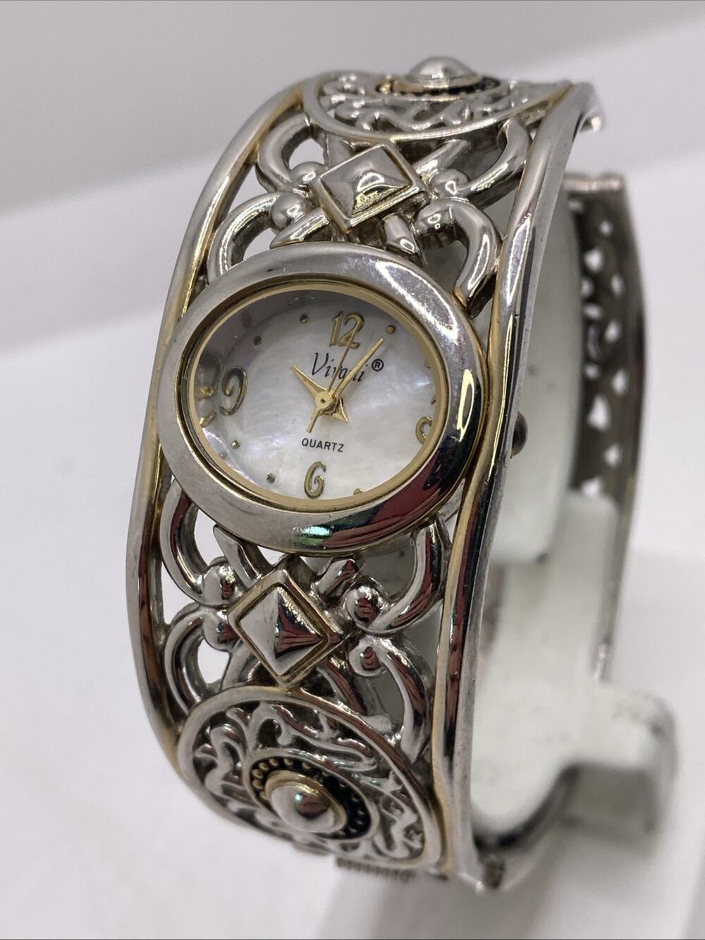Vivani Cuff Mop Dial Watch Works New Battery